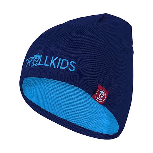 Trollkids Dwustronna czapka beanie &quot;Troll&quot; w kolorze błękitno-granatowym ze sklepu Limango Polska w kategorii Czapki dziecięce - zdjęcie 163813904