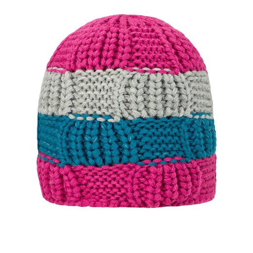Döll Dzianinowa czapka w kolorze różowo-szaro-niebieskim Döll 53 cm wyprzedaż Limango Polska