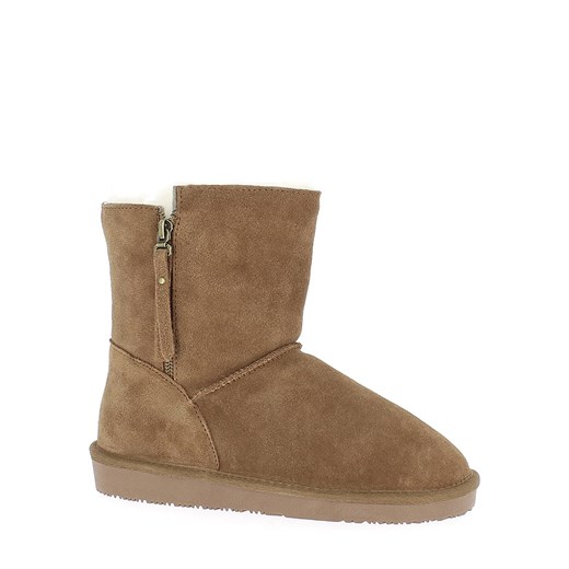 Gooce Skórzane botki zimowe &quot;Tempe&quot; w kolorze jasnobrązowym ze sklepu Limango Polska w kategorii Śniegowce damskie - zdjęcie 163815091