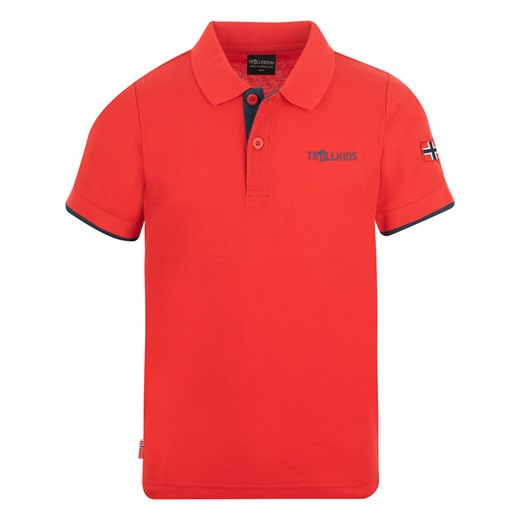 Trollkids Funkcyjna koszulka polo &quot;Bergen XT&quot; w kolorze czerwonym ze sklepu Limango Polska w kategorii T-shirty chłopięce - zdjęcie 163818484