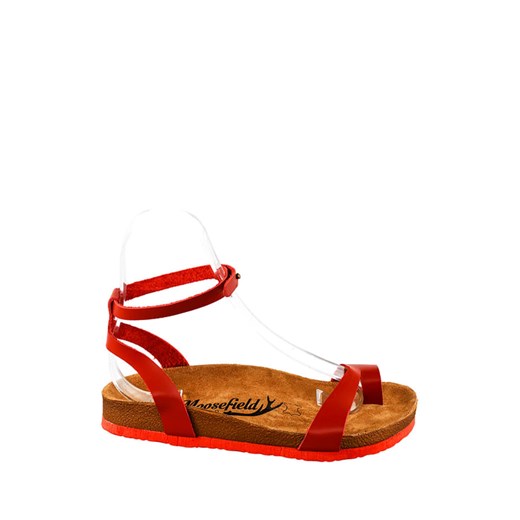 Moosefield Skórzane sandały w kolorze czerwonym Moosefield 39 wyprzedaż Limango Polska