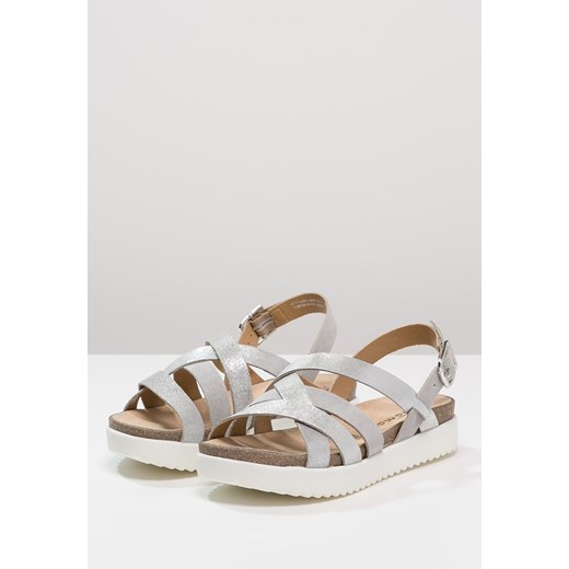 Tamaris Sandały na platformie light grey/silver zalando szary lato