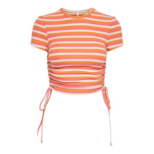 ONLY Koszulka &quot;Wendy&quot; w kolorze biało-pomarańczowym ze sklepu Limango Polska w kategorii Bluzki damskie - zdjęcie 163828473