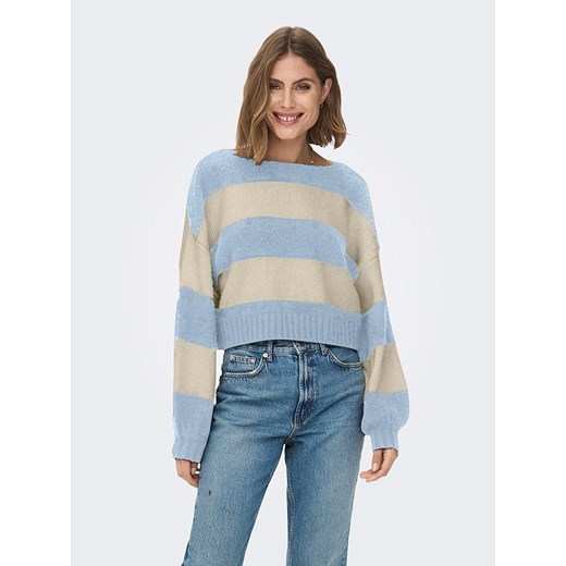 ONLY Sweter w kolorze błękitno-beżowym ze sklepu Limango Polska w kategorii Swetry damskie - zdjęcie 163831672