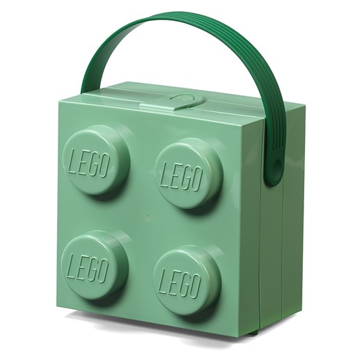 LEGO Pojemnik "Brick 4" w kolorze szarozielonym na lunch - 16,5 x 11,6 Lego onesize Limango Polska okazyjna cena