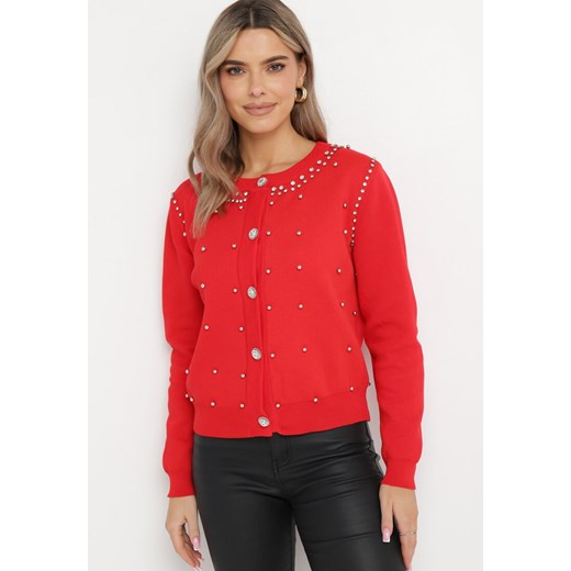 Sweter damski czerwony Born2be 