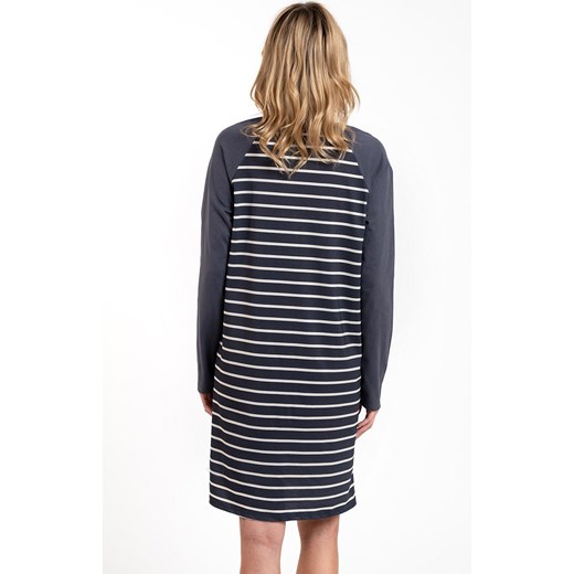 Koszula nocna damska grafitowa na długi rękaw Oda, Kolor grafitowy, Rozmiar S, Italian Fashion ze sklepu Intymna w kategorii Koszule nocne - zdjęcie 163834680