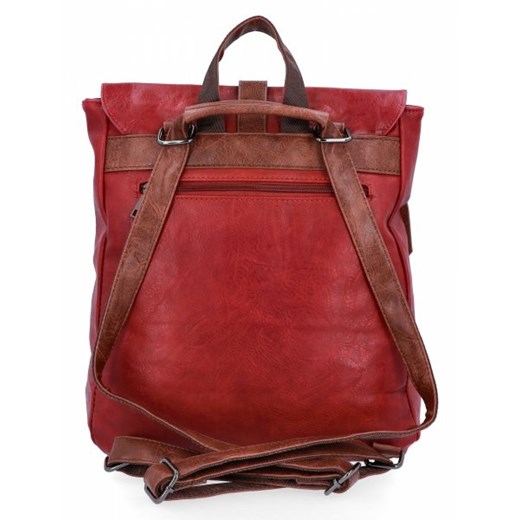 Plecak Herisson czerwony ze skóry ekologicznej 