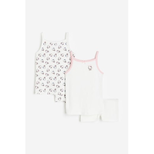 H & M - Dżersejowy komplet 4-częściowy z nadrukiem - Biały H & M 98 H&M
