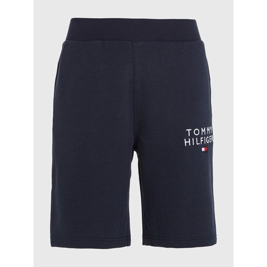 Spodnie dresowe męskie krótkie Tommy Hilfiger granatowe UM0UM02881 ze sklepu piubiu_pl w kategorii Spodenki męskie - zdjęcie 163846393