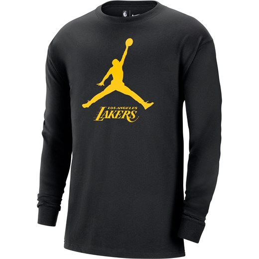 Męski T-shirt z długim rękawem Jordan NBA Los Angeles Lakers Essential - Czerń ze sklepu Nike poland w kategorii T-shirty męskie - zdjęcie 163849883