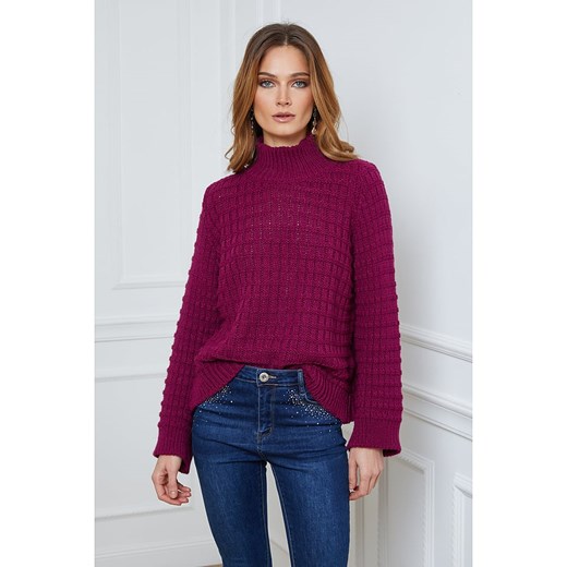 Joséfine Sweter w kolorze jagodowym ze sklepu Limango Polska w kategorii Swetry damskie - zdjęcie 163851424
