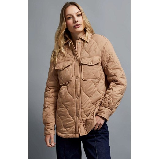 Moodo.pl kurtka damska bez kaptura z poliamidu krótka casualowa 