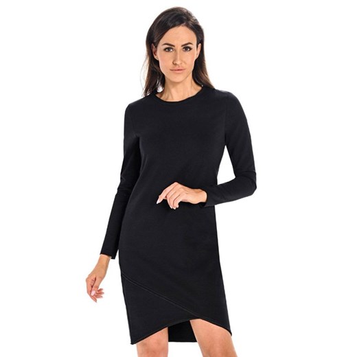 Asymetryczna sukienka czarna Isabella 216102, Kolor czarny, Rozmiar L, Teyli ze sklepu Primodo w kategorii Sukienki - zdjęcie 163853131