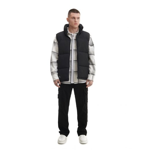 Cropp - Czarna pikowana kamizelka puffer - czarny Cropp L Cropp