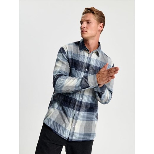 Sinsay - Koszula w kratę - błękitny ze sklepu Sinsay w kategorii Koszule męskie - zdjęcie 163860421