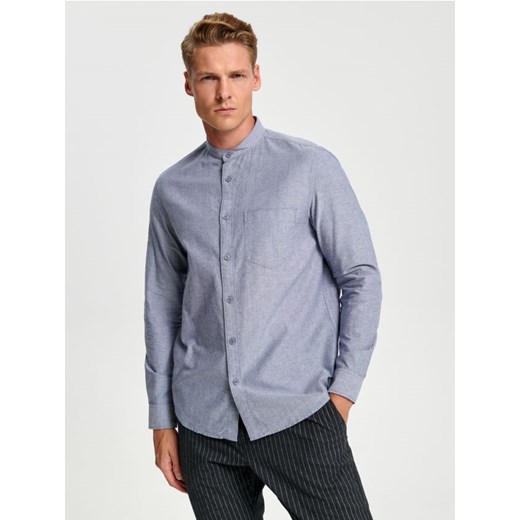 Sinsay - Koszula oxford regular fit - szary ze sklepu Sinsay w kategorii Koszule męskie - zdjęcie 163860424