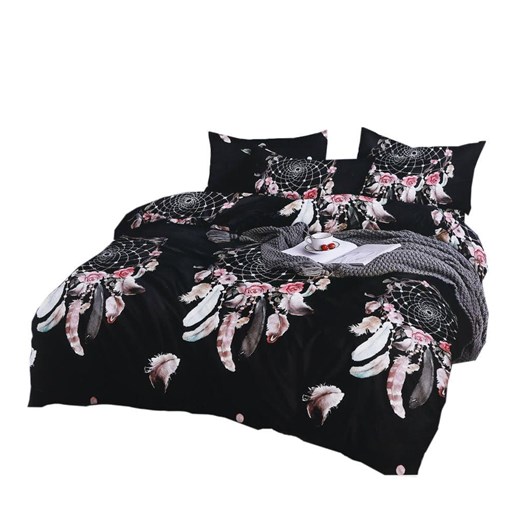 Czarna pościel Łapacz Snów Fashion Home 200x220 /H2-K43 15090 T346/ Pantofelek24 200x220 cm Pantofelek24.pl Jacek Włodarczyk