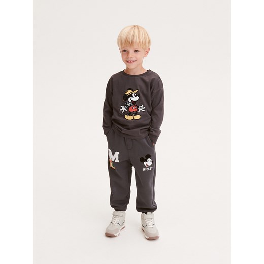 Reserved - Spodnie jogger Mickey Mouse - ciemnoszary ze sklepu Reserved w kategorii Spodnie chłopięce - zdjęcie 163871064