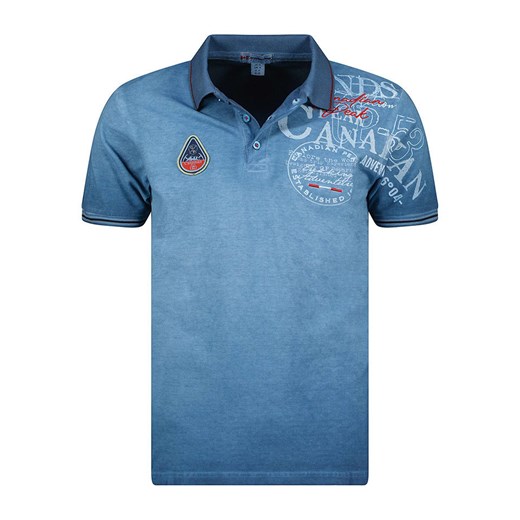 Canadian Peak Koszulka polo &quot;Kadventureak&quot; w kolorze błękitnym ze sklepu Limango Polska w kategorii T-shirty męskie - zdjęcie 163882452