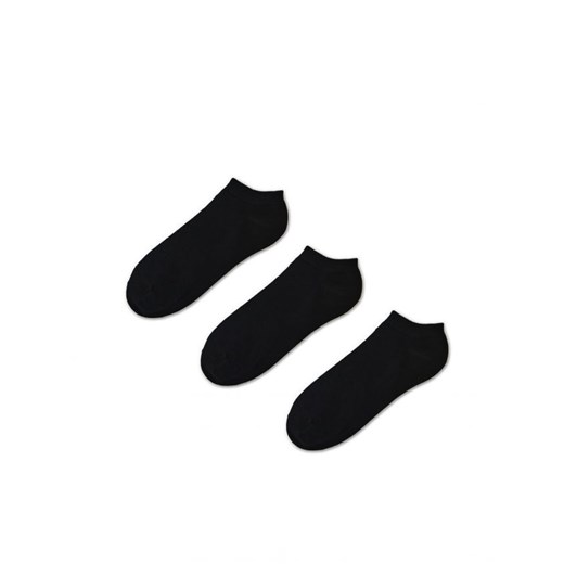 Cropp - 3 pack czarnych skarpetek stopek - czarny ze sklepu Cropp w kategorii Skarpetki damskie - zdjęcie 163887993