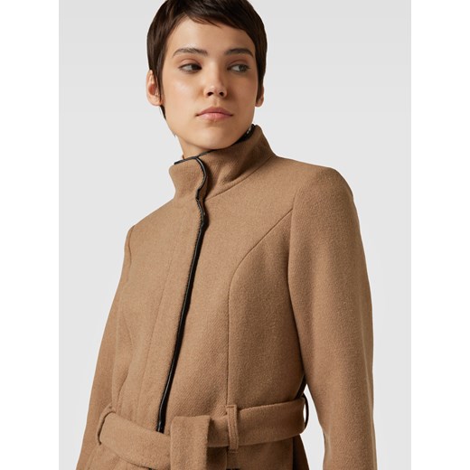 Płaszcz z wiązanym paskiem damski model ‘BESSY’ XS Peek&Cloppenburg 