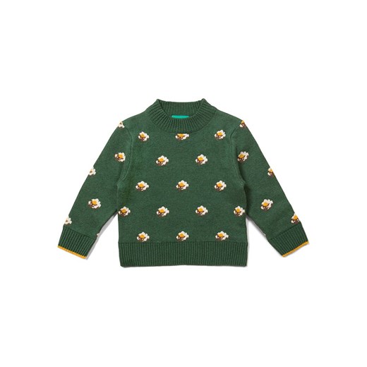 Little Green Radicals Sweter &quot;From One To Another&quot; w kolorze zielonym ze sklepu Limango Polska w kategorii Bluzy i swetry - zdjęcie 163891532