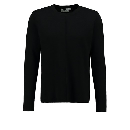 Topman MILANO RAW EDGE  Sweter black zalando czarny abstrakcyjne wzory