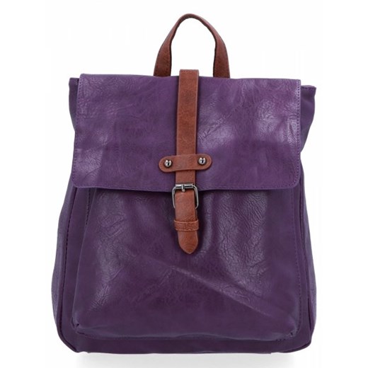 Plecaki Damskie Vintage firmy Herisson Fioletowe (kolory) Herisson one size PaniTorbalska