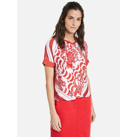 Gerry Weber Koszulka w kolorze czerwono-białym ze sklepu Limango Polska w kategorii Bluzki damskie - zdjęcie 163916924