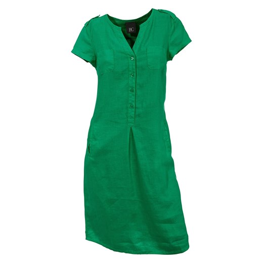 Heine Lniana sukienka w kolorze zielonym ze sklepu Limango Polska w kategorii Sukienki - zdjęcie 163916983