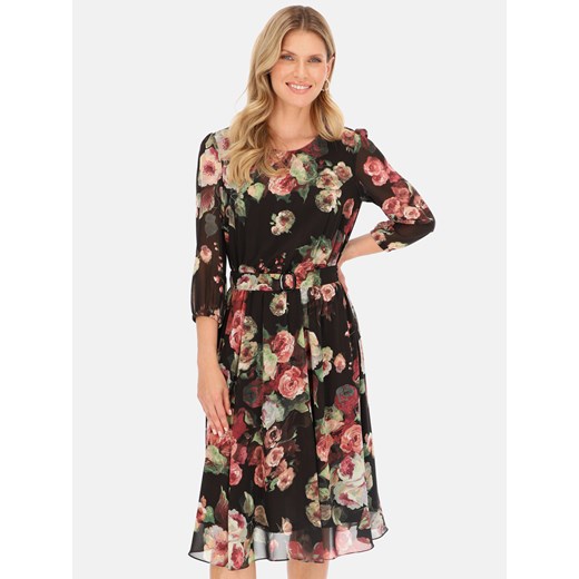 Zwiewna sukienka w kwiatowy wzór Potis & Verso Klara ze sklepu Eye For Fashion w kategorii Sukienki - zdjęcie 163918831