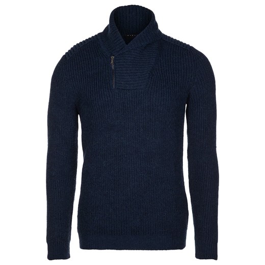 Sisley Sweter niebieski zalando  abstrakcyjne wzory