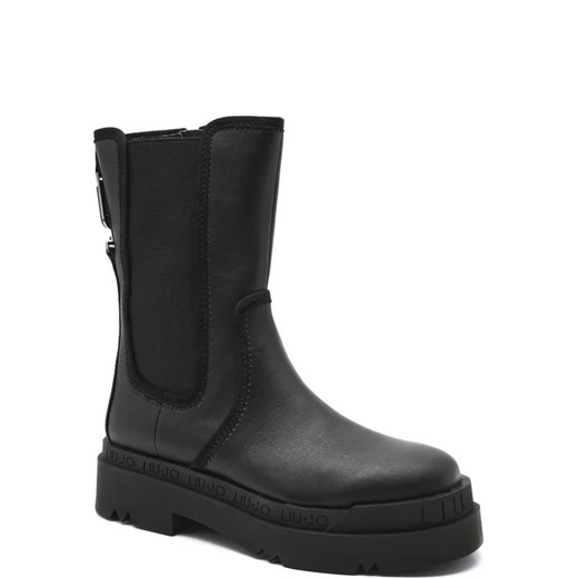 Czarne workery damskie Liu Jo casual tkaninowe bez zapięcia