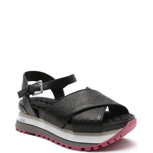 Liu Jo Skórzane sandały MAXI WONDER 11 ze sklepu Gomez Fashion Store w kategorii Sandały damskie - zdjęcie 163934674