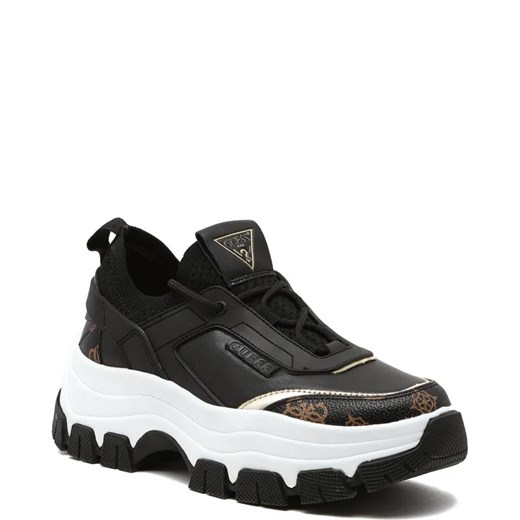 Buty sportowe damskie Guess sneakersy sznurowane z tworzywa sztucznego na platformie