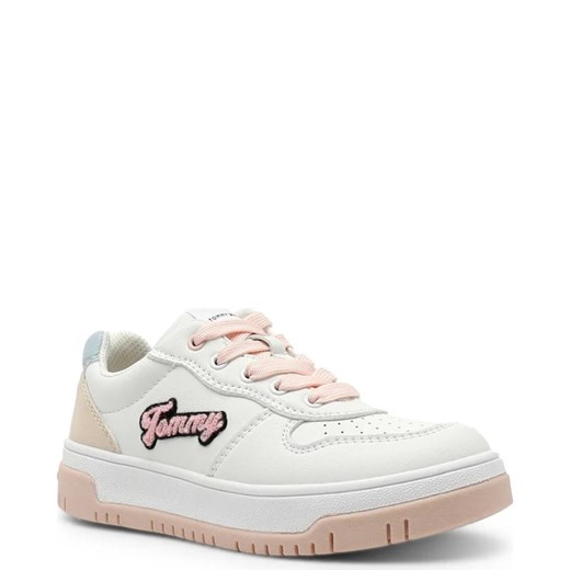 Tommy Hilfiger buty sportowe damskie sneakersy białe na platformie z tworzywa sztucznego 
