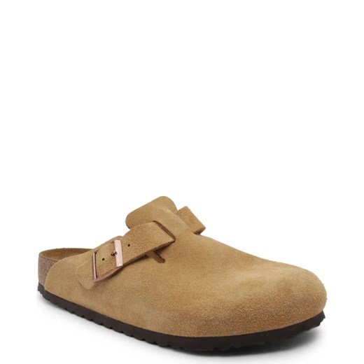Birkenstock Skórzane klapki chodaki Boston VL Latte Cream 46 Gomez Fashion Store