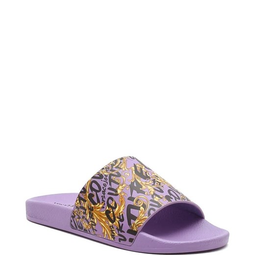 Klapki damskie Versace Jeans z tworzywa sztucznego bez zapięcia