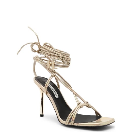 Karl Lagerfeld Skórzany sandały na szpilce GALA Shimmer Longlace ze sklepu Gomez Fashion Store w kategorii Sandały damskie - zdjęcie 163938380