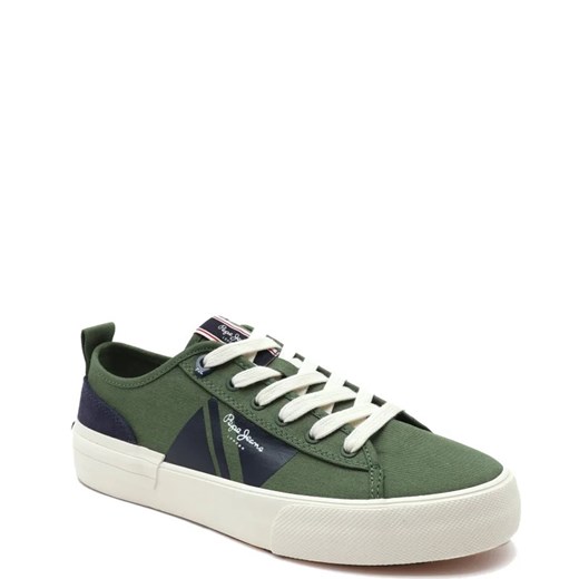 Pepe Jeans London Trampki ALLEN FLAG | z dodatkiem skóry 45 Gomez Fashion Store wyprzedaż