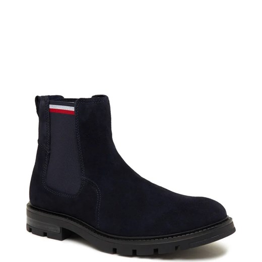 Tommy Hilfiger Skórzane sztyblety CORPOARTE HILFIGER SUEDE CHELSEA Tommy Hilfiger 45 wyprzedaż Gomez Fashion Store