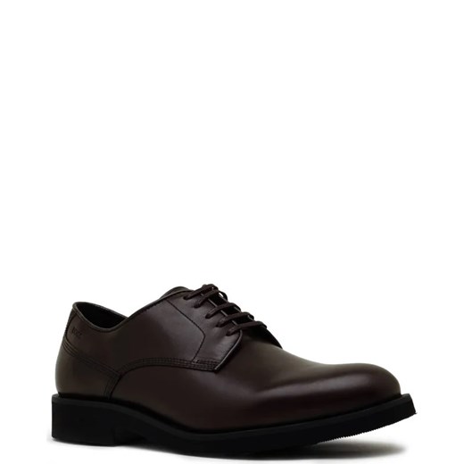 Buty eleganckie męskie BOSS HUGO z tworzywa sztucznego brązowe