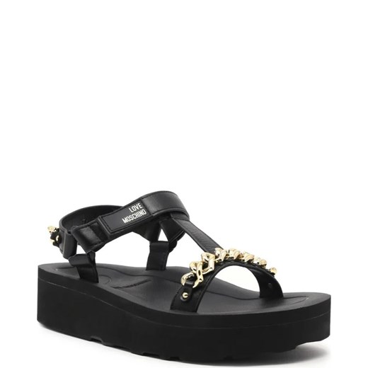 Love Moschino Skórzane sandały ze sklepu Gomez Fashion Store w kategorii Sandały damskie - zdjęcie 163940844