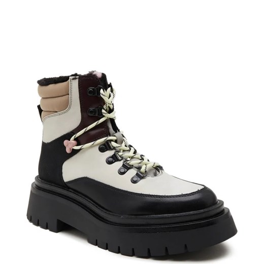 Workery damskie Pepe Jeans wiązane z tkaniny casual