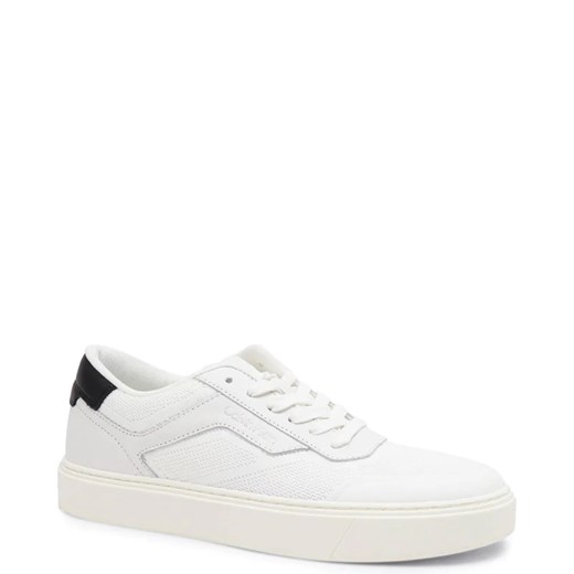 Calvin Klein Trampki LOW TOP LACE UP KNIT | z dodatkiem skóry Calvin Klein 42 Gomez Fashion Store okazja