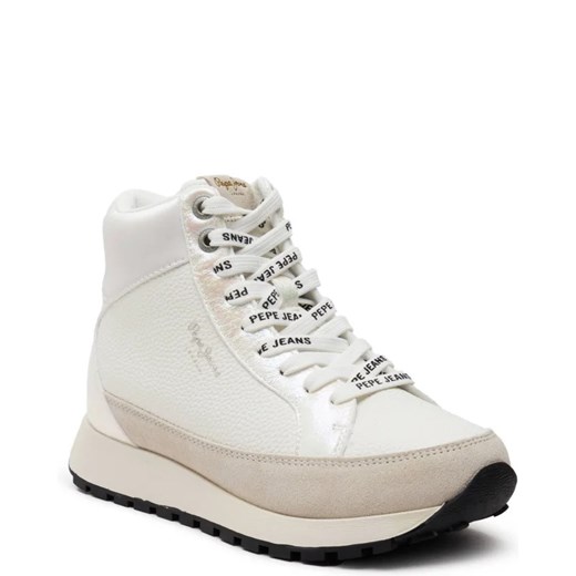 Buty sportowe damskie Pepe Jeans sneakersy sznurowane na platformie 