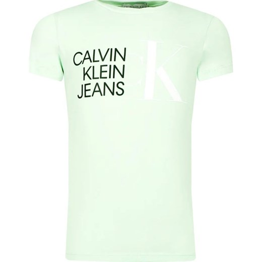 CALVIN KLEIN JEANS T-shirt | Slim Fit ze sklepu Gomez Fashion Store w kategorii Bluzki dziewczęce - zdjęcie 163943593