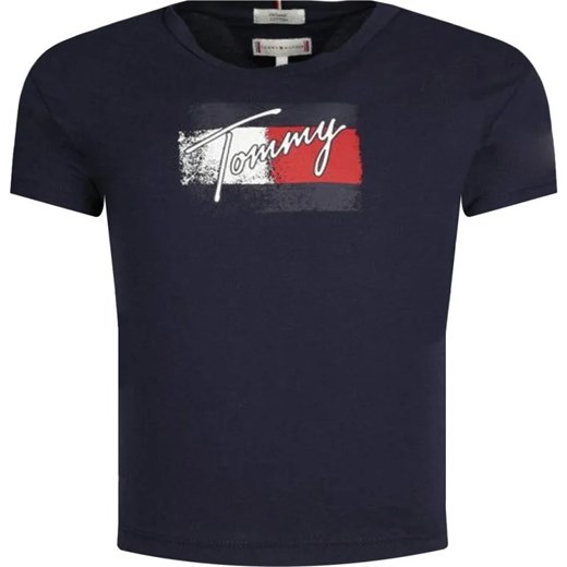 Tommy Hilfiger T-shirt | Regular Fit ze sklepu Gomez Fashion Store w kategorii Bluzki dziewczęce - zdjęcie 163943603