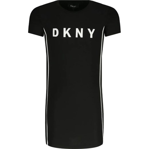 Sukienka dziewczęca czarna DKNY z poliamidu
